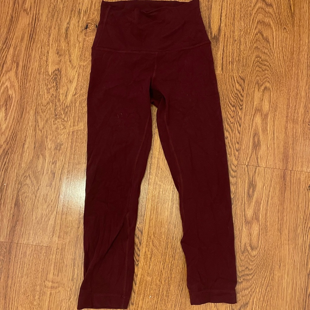 Lululemon align leggings size 2 21’ maroon